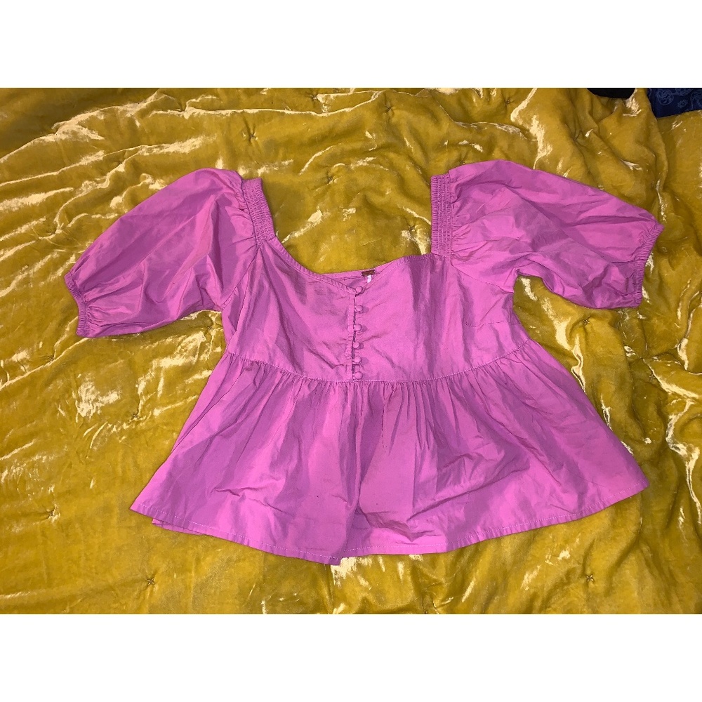Pink Peplum Top Never Worn With Tags